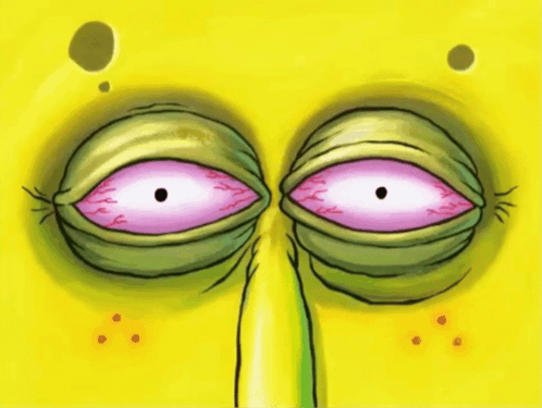 SpongeBob SquarePants Face With Purple Eye GIF