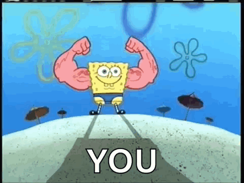 SpongeBob SquarePants Flexing Saying You GIF