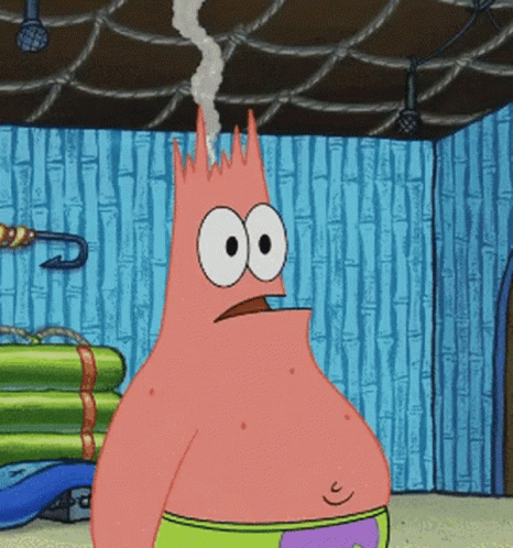 SpongeBob SquarePants Head Smoking GIF