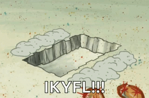 SpongeBob SquarePants Holding Hammer Saying Ikyfl