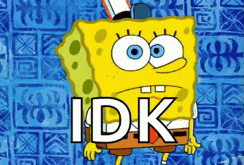 SpongeBob SquarePants Idk Blue Background