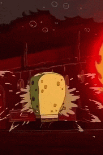 Spongebob Squarepants Ingesting Water Growing Size GIF