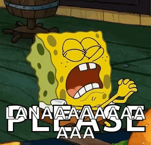 Spongebob Squarepants Is Screaming And Saying Please Aaa GIF