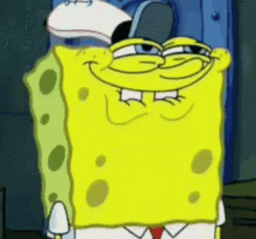 Spongebob Squarepants Is Wearing A Hat And A Tie . GIF