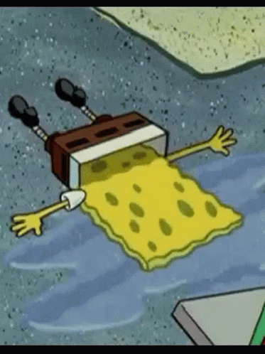 SpongeBob SquarePants Lying in Water