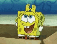 SpongeBob SquarePants Making Peace Sign