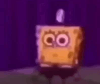 SpongeBob SquarePants on Purple Background