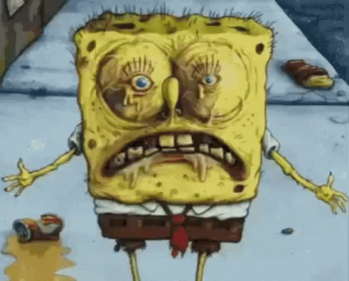 Spongebob Squarepants Sad With Soda Can GIF