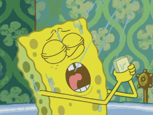 Spongebob Squarepants Showering GIF