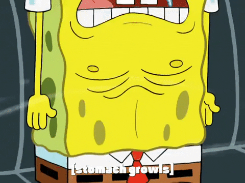Spongebob Squarepants Shrinking Stomach Growling GIF