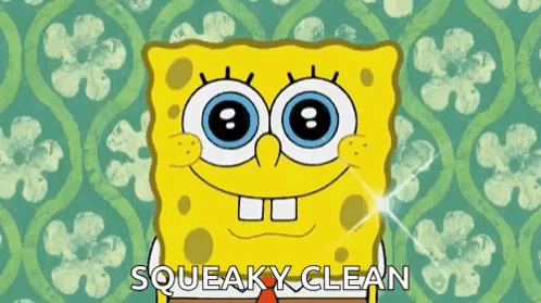 SpongeBob SquarePants Smiling Squeaky Clean