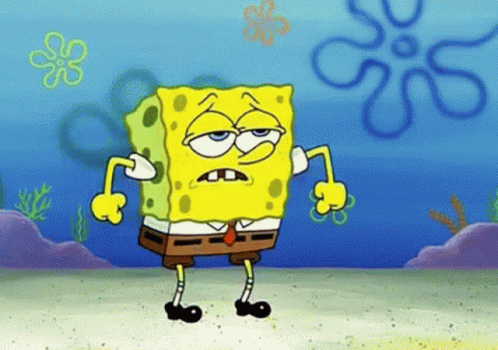 SpongeBob SquarePants Standing in Sand With Flower