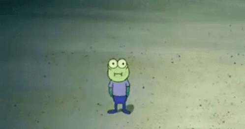 SpongeBob SquarePants Standing on a Beach