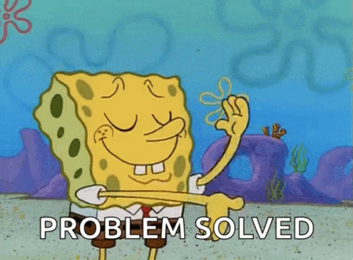 Spongebob Squarepants Thumbs Up Problem Solved GIF