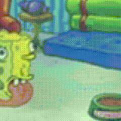 SpongeBob SquarePants with Worm in Mouth