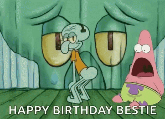 Spongebob Squidward Birthday Bestie Twerk GIF