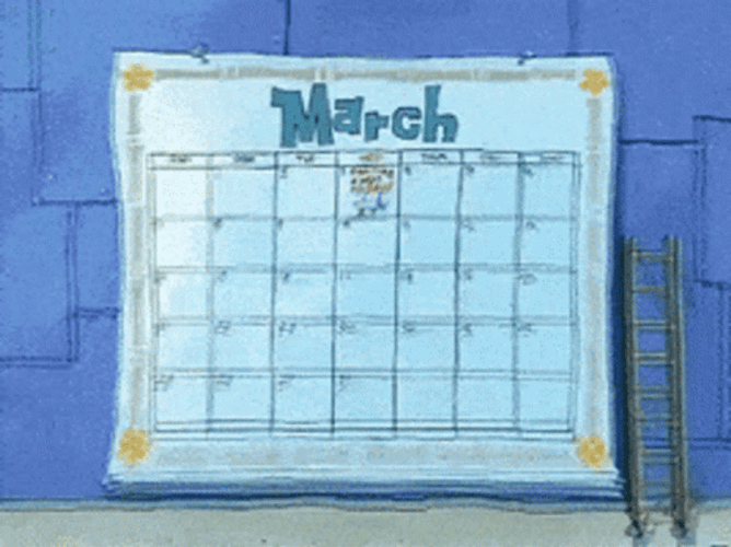 Spongebob Sticking March GIF