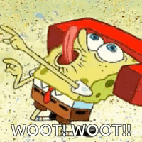 SpongeBob Sticking Tongue Out Holding Magnet GIF