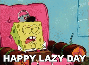 Spongebob Sunday Happy Lazy Day GIF