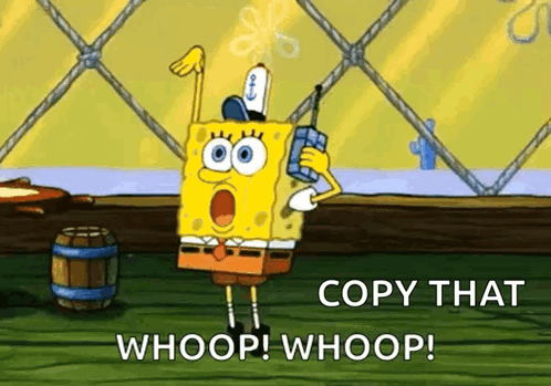 SpongeBob Talking on Phone Copy That Whoop