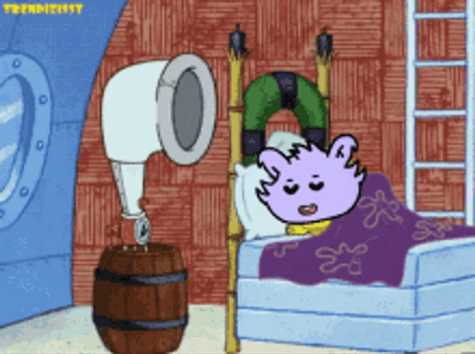 Spongebob Tired Furry Face Meme Alarm GIF