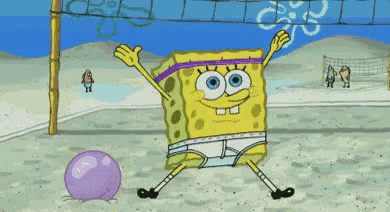 Spongebob Underwear Volleyball Excercise GIF