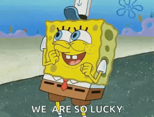 Spongebob We Are So Lucky GIF
