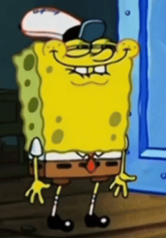 SpongeBob Wearing Hat And Glasses GIF
