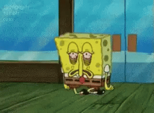 SpongeBob Wearing Sunglasses Sad