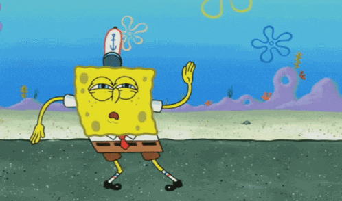 Spongebob With Flower on Hat