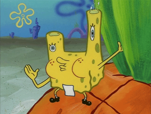 SpongeBob with Letter H on Face