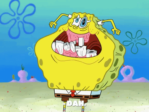 Spongebob With Mouth Open Dah GIF