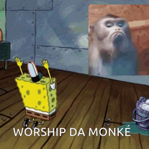 Spongebob Worship Da Monke GIF