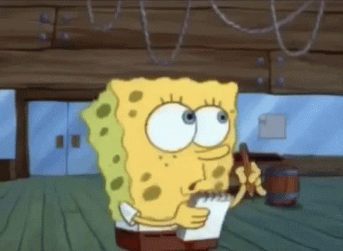 Spongebob Writing On Check List GIF