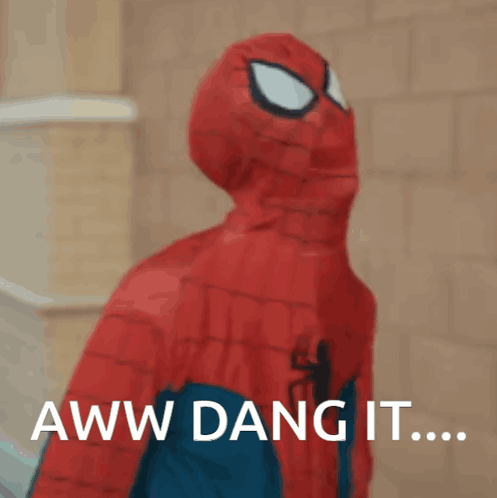 Spooderman Aww Dang It GIF