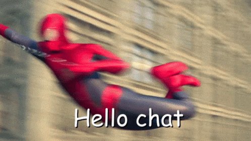 Spooderman Hello Chat GIF