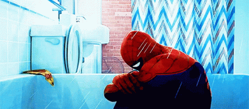 Spooderman Is Crying In The Rain GIF