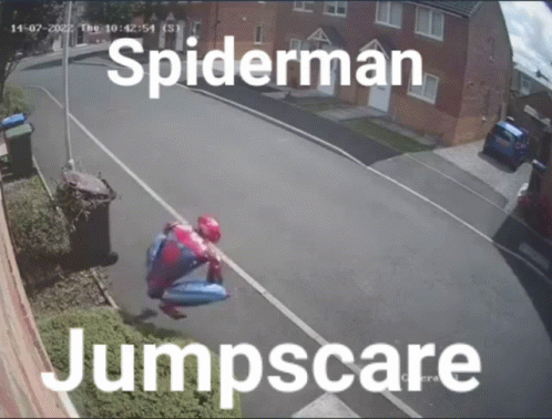 Spooderman Jump Scare GIF