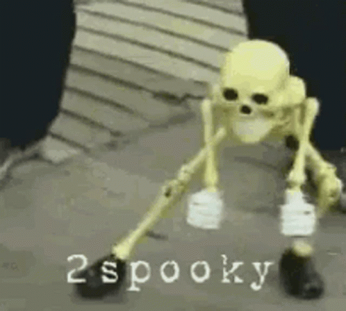 Spooky Yellow Skeleton In Shoes Dancing GIF