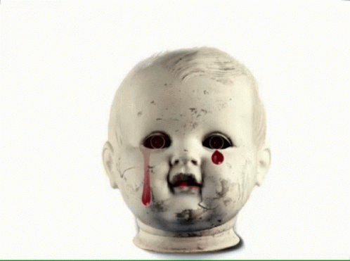 Spooky Doll Head Wednesday GIF