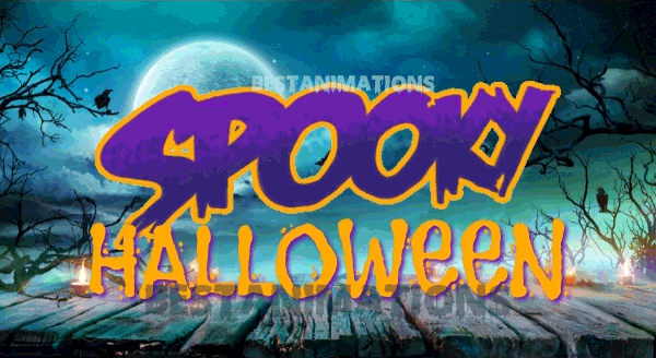 Spooky Funny Halloween Spider Ghost GIF