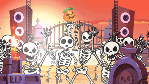 Spooky Month Dance Rage Skeletons Death Party GIF