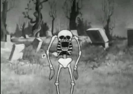Spooky Scary Skeletons Bite GIF