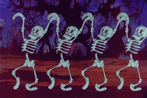 Spooky Scary Skeletons Dance GIF