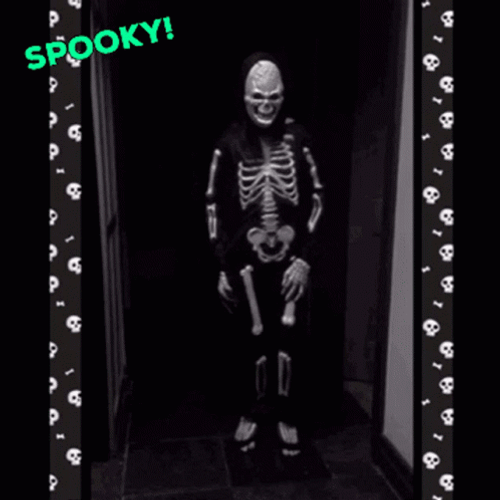 Spooky Scary Skeletons Costume Dancing GIF