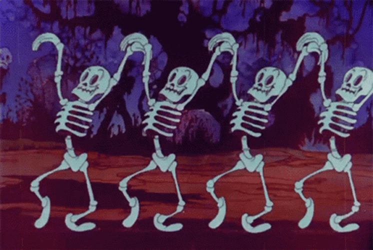 Spooky Scary Skeletons Dance GIF