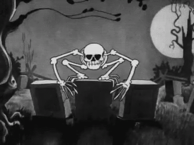 Spooky Scary Skeletons Inside Mouth GIF