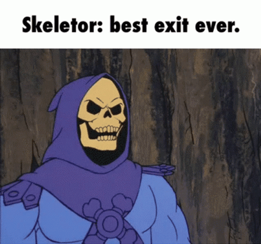 Spooky Scary Skeletons Skeletor Exit GIF