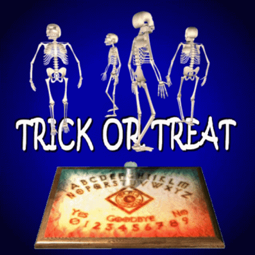 Spooky Scary Skeletons Trick Or Treat GIF