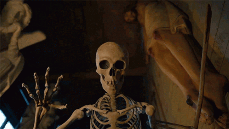 Spooky Scary Skeletons With Scythe GIF